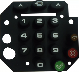 Manta de Borracha do Teclado para Rel�gio De Ponto Henry Orion 5