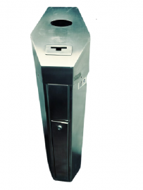 Conjunto Cofre Urna Coletora para Catracas Wolpac em inox (seminovo).